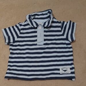 GAP Navy and White Striped Kids Polo